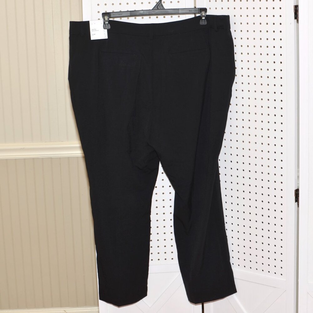 Plus Size 22W Short Nine West Black High Rise Barely Bootcut Dress Pants NWT - Picture 6 of 11